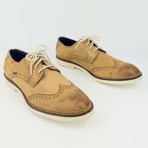 Mexx Tan Leather Women's Wingtip Brogue Shoes
